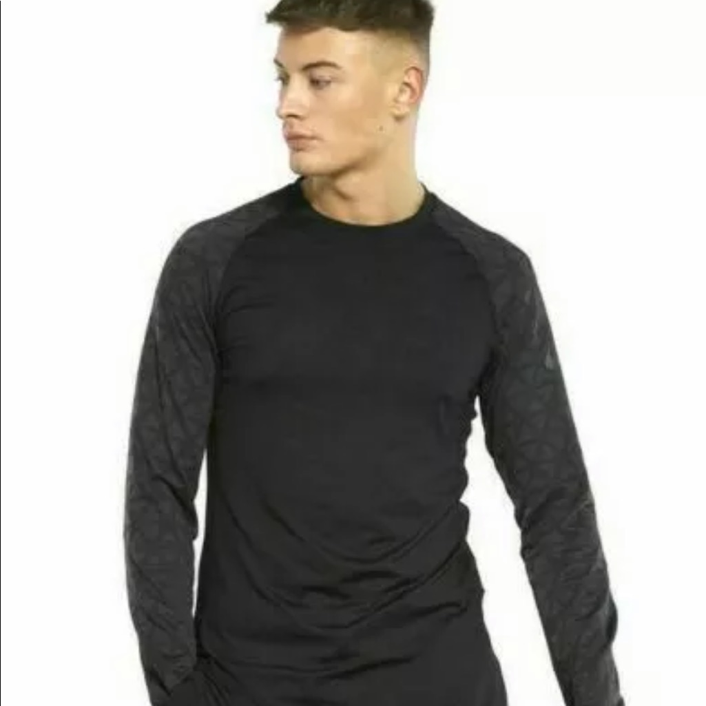 Nike Pro Mens Long Sleeve Training Top Black